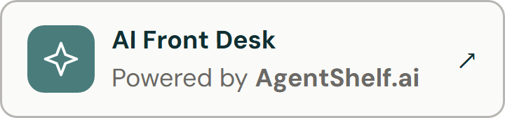 AI Front Desk Powered by AgentShelf.ai